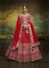 Red Silk Embroidery & Hand-Work Wedding-Wear Bridal Lehenga Choli