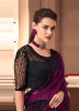 Purple Silk Embroidered Party-Wear Boutique-Style Saree