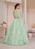 Mint Green Net With Handwork Bridal-Wear Lehenga Choli