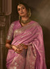 Pink Viscose Dola Silk Zari Weaving Party-Wear Saree