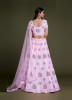 Pink Georgette Sequins-Work Lehenga Choli For Evening Party & Occasions