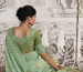 Light Green Viscose Dola Jacquard Embroidered Party-Wear Silk Saree