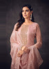 Pink Embroidered Organza-Dupatta Salwar Kameez For Traditional / Religious Occasions