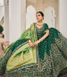 Green Viscose Silk Wedding-Wear Lehenga Choli With Belt