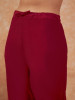 Maroon Floral Embroidered Straight Kurta With Trousers & Dupatta
