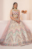 Multicolor Net Handwork Wedding-Wear Bridal Lehenga Choli