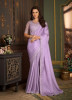 Lavender Silk Embroidered Party-Wear Boutique-Style Saree