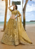 Mustard Yellow Net Handwork Wedding-Wear Stylish Lehenga Choli