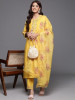 Women Floral Embroidered Regular Thread Work Kurta with Trousers & With Dupatta