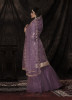 Lavender Net Sequins-Work Ramadan Special Gharara-Bottom Salwar Kameez
