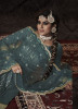 Sage Blue Net Sequins-Work Ramadan Special Gharara-Bottom Salwar Kameez
