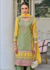 Light Green & Yellow Heavy Chinon Embroidered Ramadan Special Readymade Pakistani Salwar Kameez