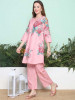 Floral Printed A-Line Kurta with Trouser