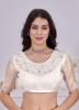 White Net Stone-Work Festive-Wear Boutique-Style Saree