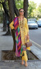 Yellow Cotton Embroidered Festive-Wear Pakistani Readymade Salwar Kameez