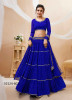 Blue Georgette Bandhani Printed Lehenga Choli For Traditional / Religious Occasions