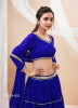 Blue Georgette Bandhani Printed Lehenga Choli For Traditional / Religious Occasions