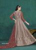 Brown Georgette Embroidered Party-Wear Floor-Length Salwar Kameez