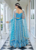 Sky Blue Butterfly Net Embroidered Party-Wear Stylish Lehenga Choli