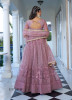 Lilac Butterfly Net Embroidered Party-Wear Stylish Lehenga Choli