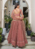 Light Coral Butterfly Net Embroidered Party-Wear Stylish Lehenga Choli