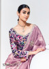 Lilac Organza Digitally Printed Party-Wear Boutique-Style Saree