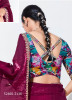 Purple Organza Digitally Printed Party-Wear Boutique-Style Saree